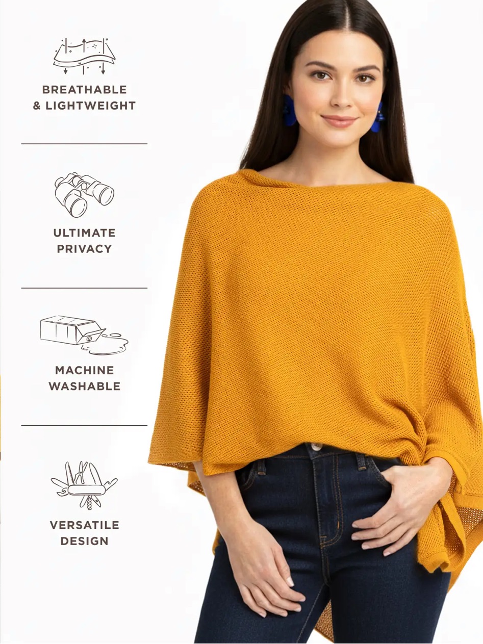 We Are Amma Cocoon Nursing Breast Feeding Shirt Knit Color Honey Yellow — image 2 of 8